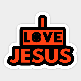 I Love Jesus Funny Christian Gift Sticker